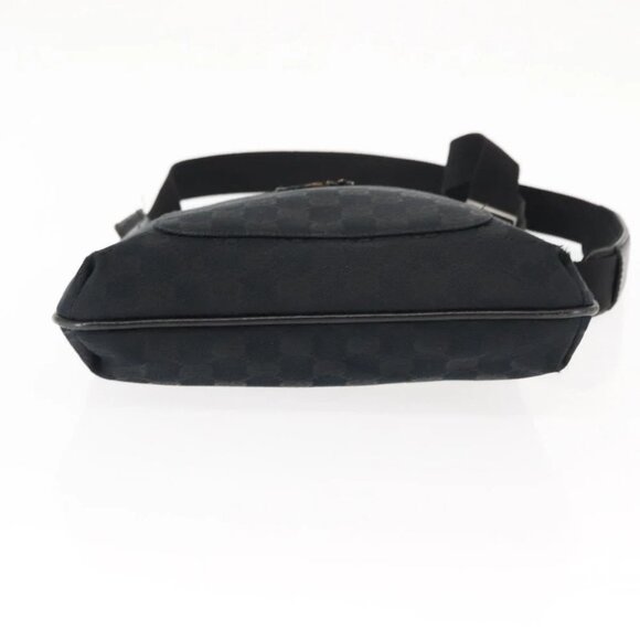 GUCCI GG Canvas Shoulder Bag Black Silver - Picture 3 of 16